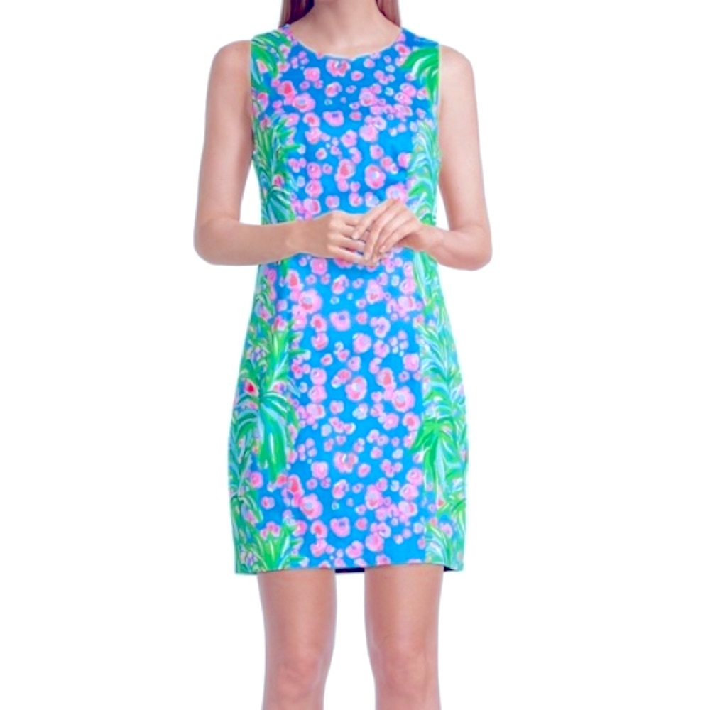 NEW WITH TAGS LILLY PULITZER mila stretch shift dress in turquoise shore